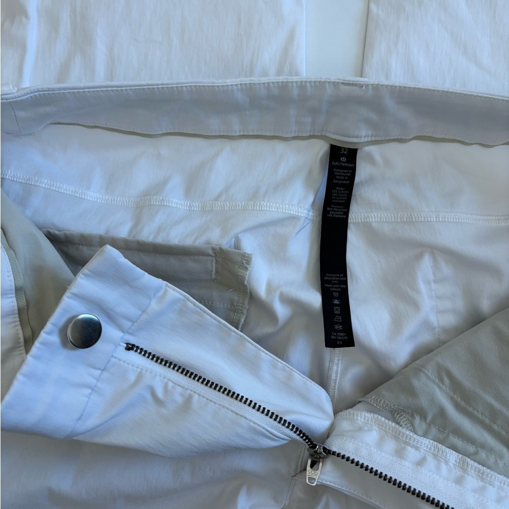 Lululemon Men ABC Slim Pant Size 32 White *see description - Picture 4 of 14